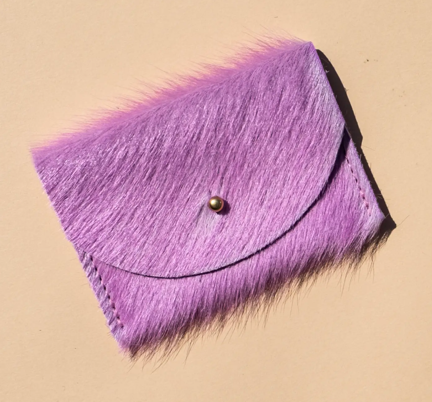 Pink Hair on Hide Cardholder