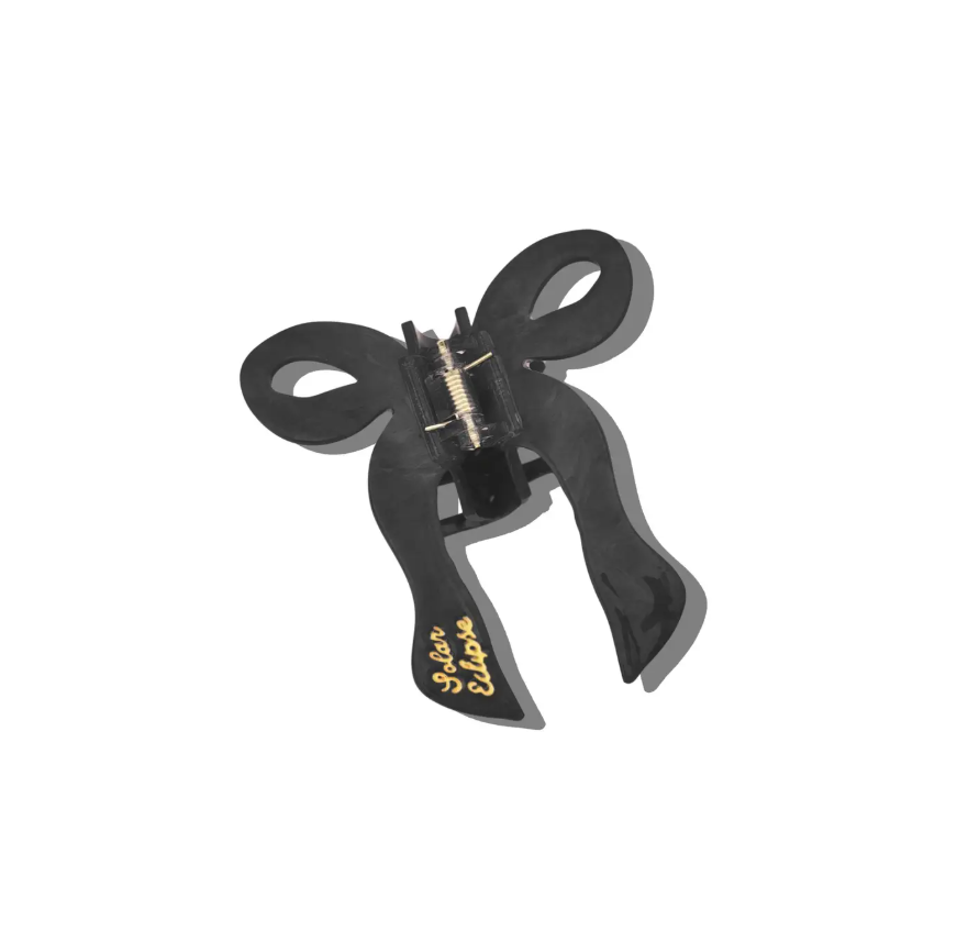 Black Bow Hair Claw Clip