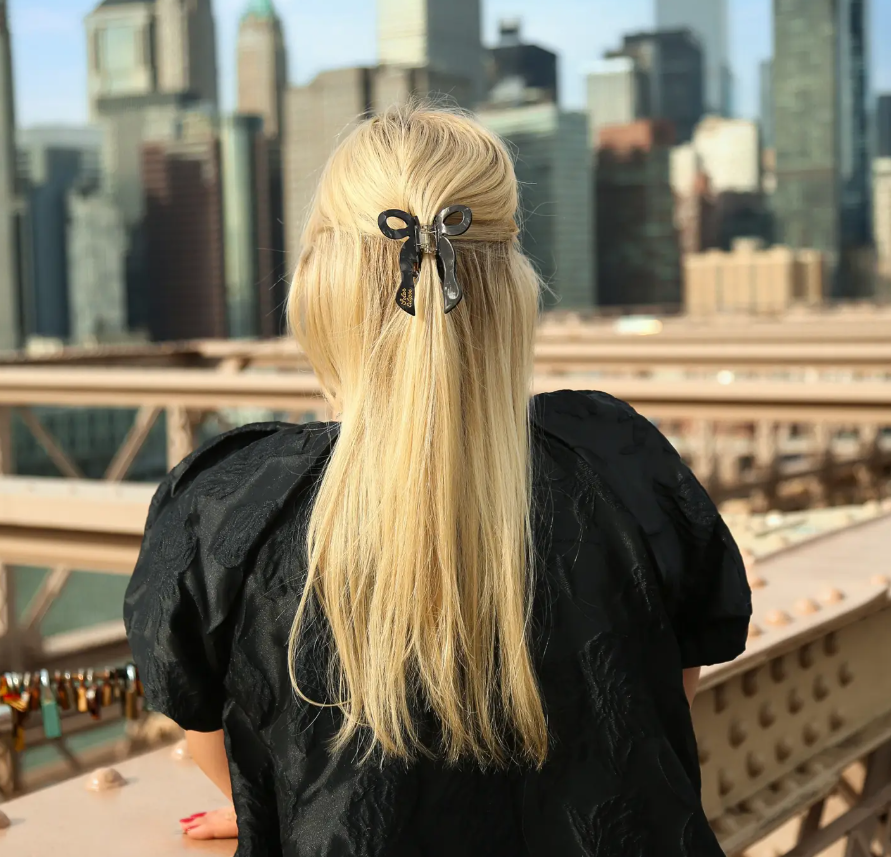 Black Bow Hair Claw Clip