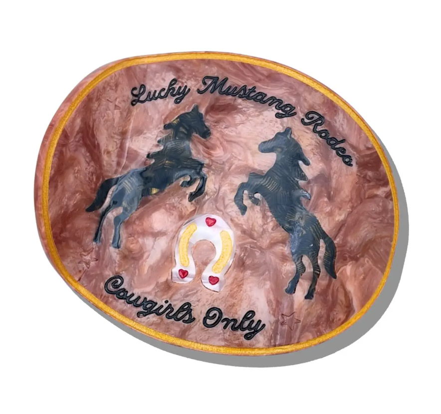 Lucky Mustand Rodeo Lay Down Hair Claw Clip