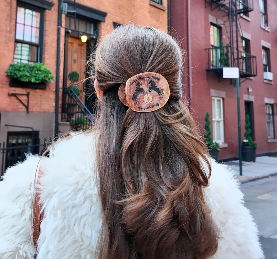 Lucky Mustand Rodeo Lay Down Hair Claw Clip