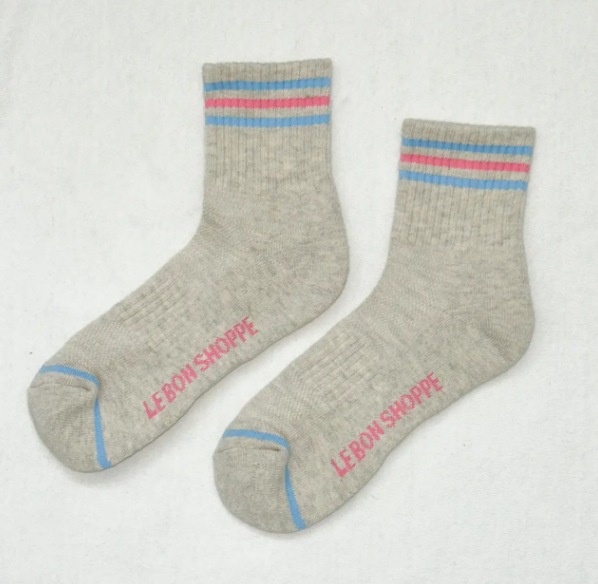 Girlfriend Socks - Bright Grey