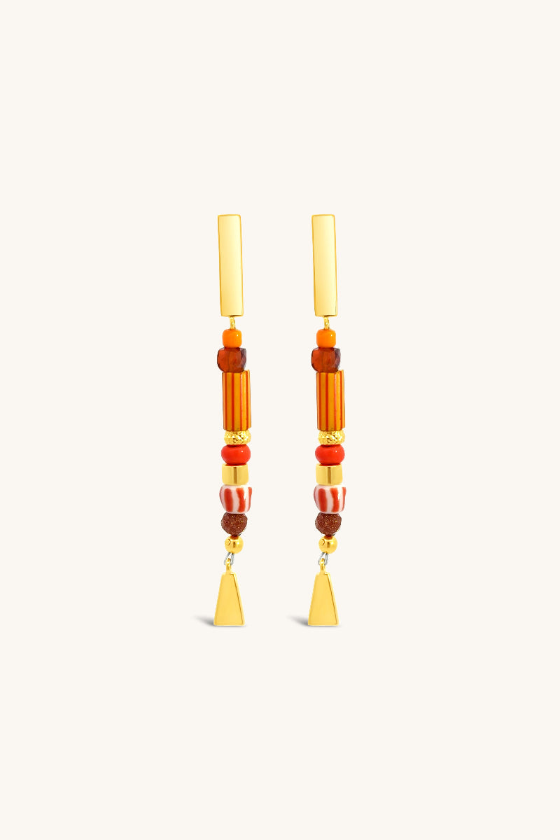 sierra winter handmade beaded gold sedona drop earrings