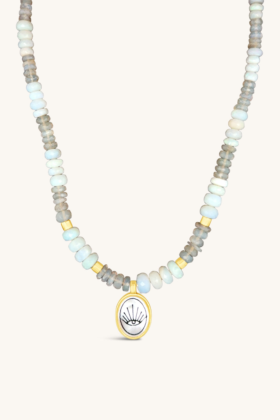 handmade beaded australian opal necklace sierra winter
