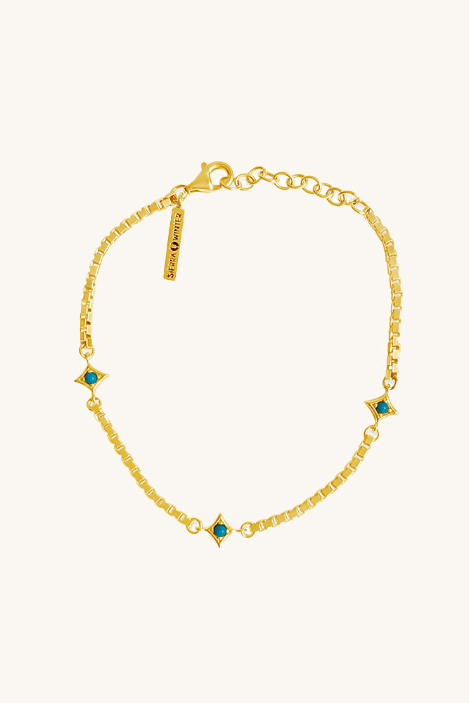 
                      
                        sierra winter gold vermeil and turquoise stardust box chain bracelet
                      
                    