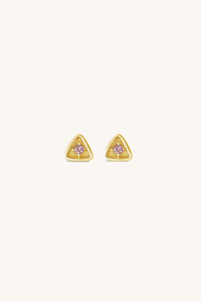 
                      
                        sierra winter dainty gold and pink sapphire triangle stargazer earrings
                      
                    