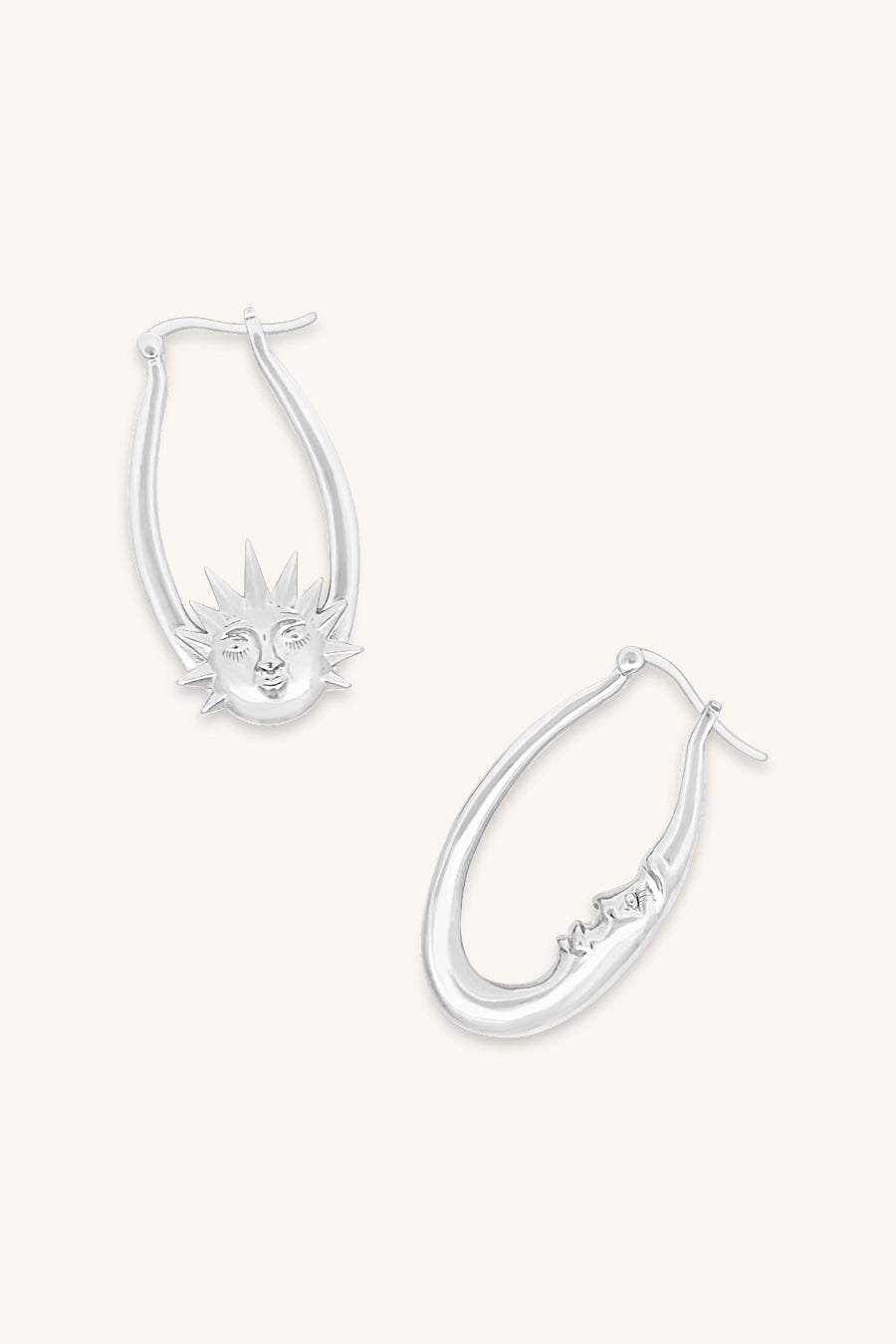 silver sun and moon hoop earrings sierra winter