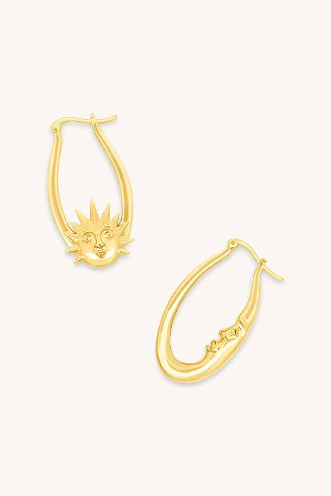 gold sun and moon hoop earrings sierra winter
