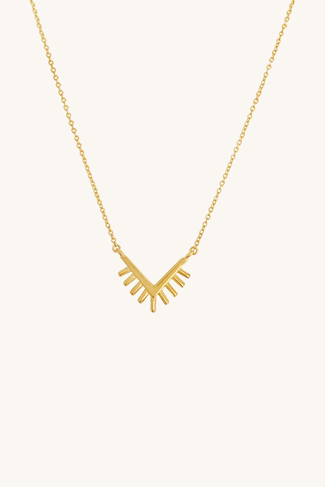 gold sunrise layering dainty necklace