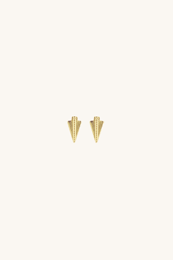 sierra winter 14k gold arrowhead tailgate earrings