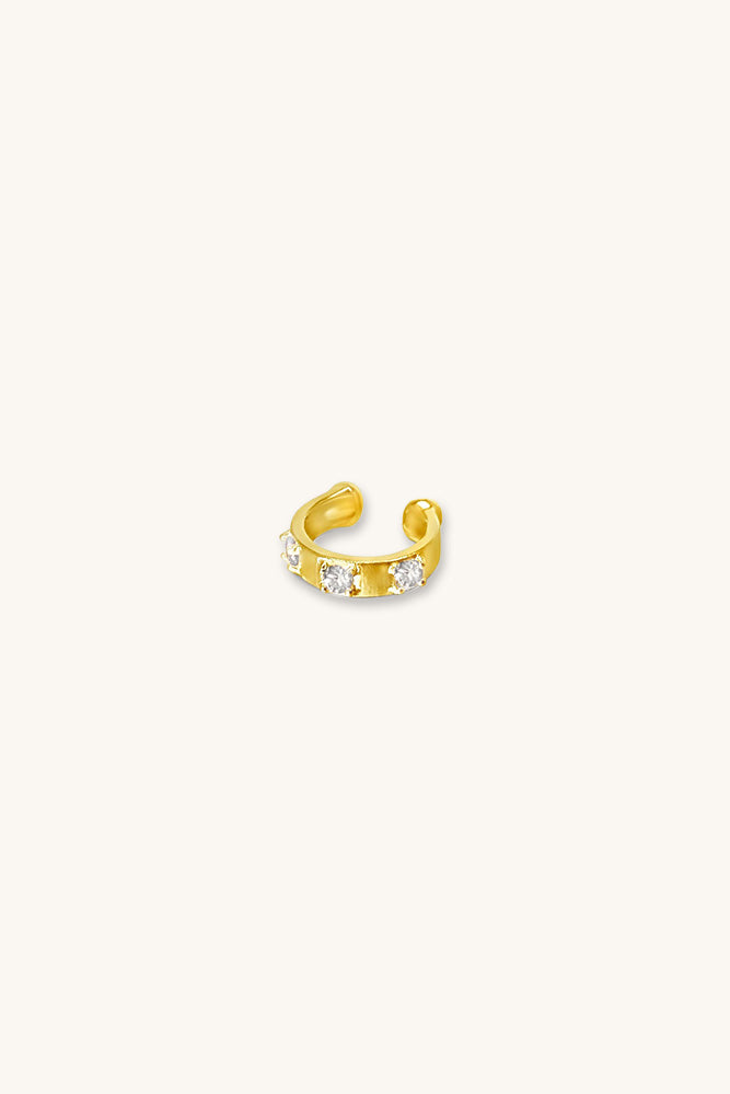 gold vermeil and white topaz Wild Card Ear Cuff