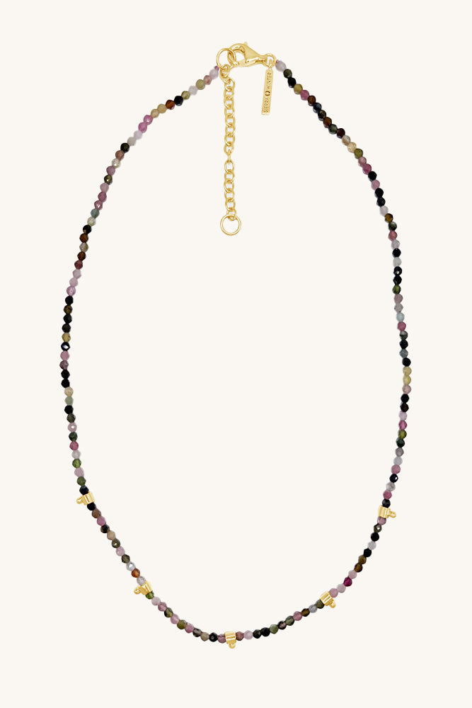 Sierra Winter Wild Rose beaded tourmaline necklace