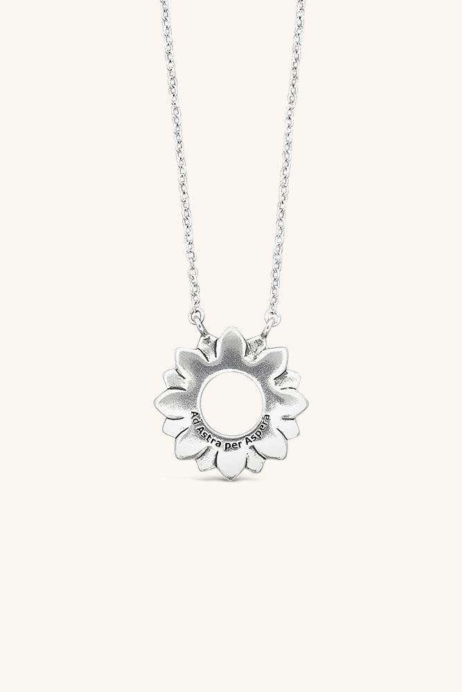 
                      
                        sterling silver sunflower inspired wildflower pendant necklace
                      
                    