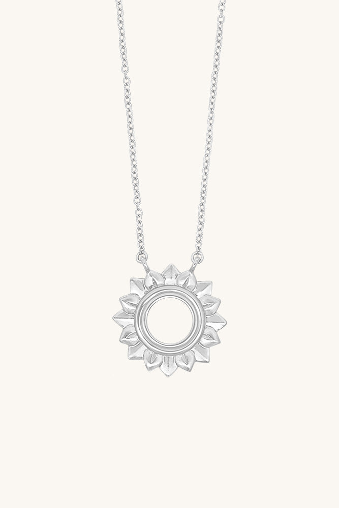 
                      
                        sterling silver sunflower inspired wildflower pendant necklace
                      
                    