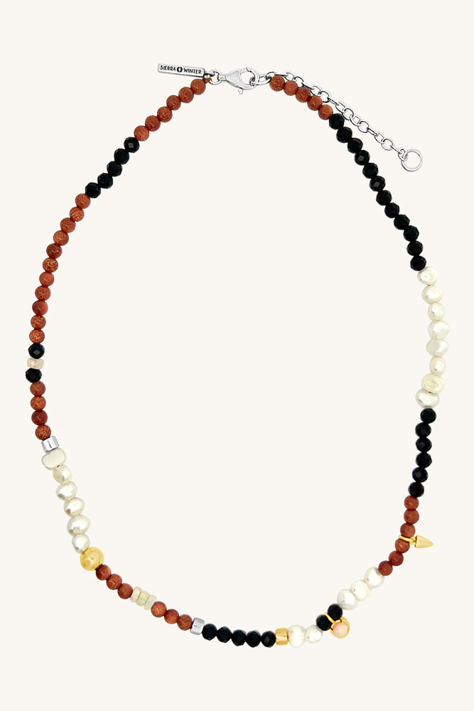 sierra winter mixed beaded winter ranch necklace