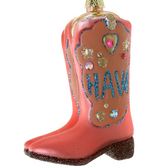 Yeehaw Cowboy Boots Ornament