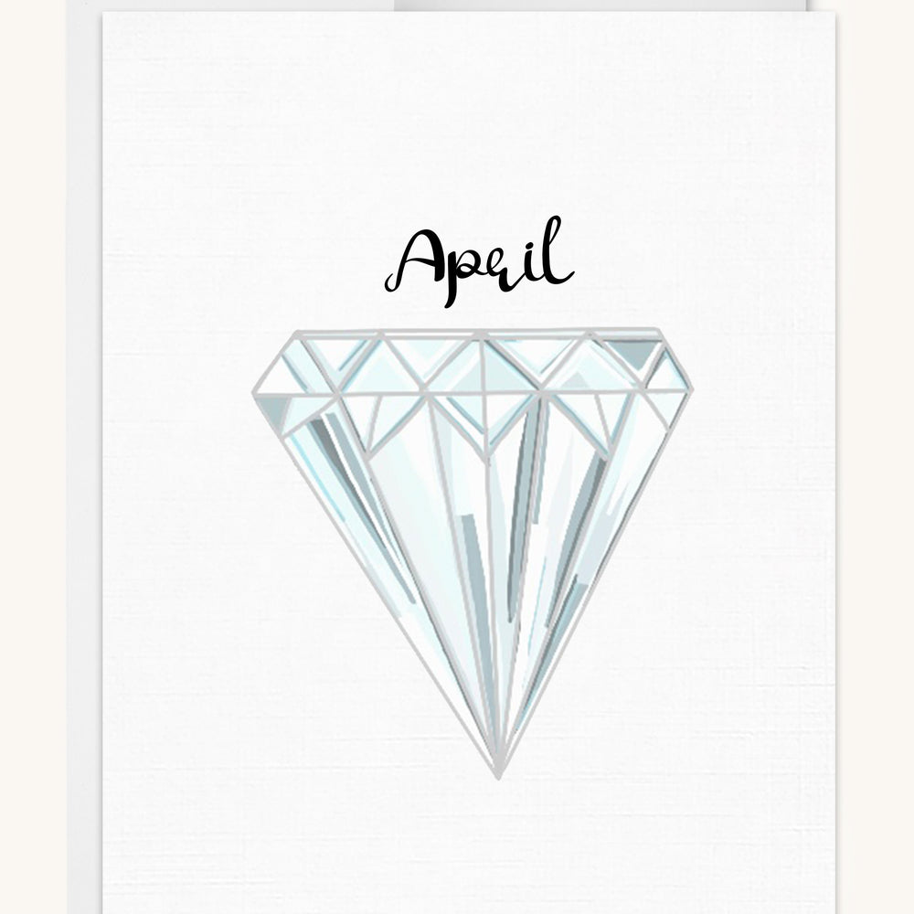 April Birthstone Card - White Topaz