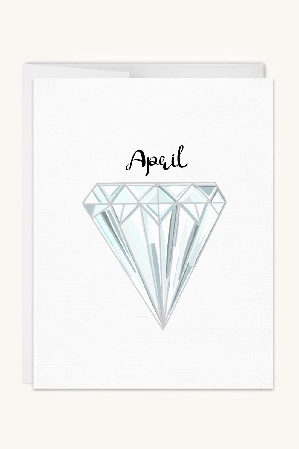 April Birthstone Card - White Topaz