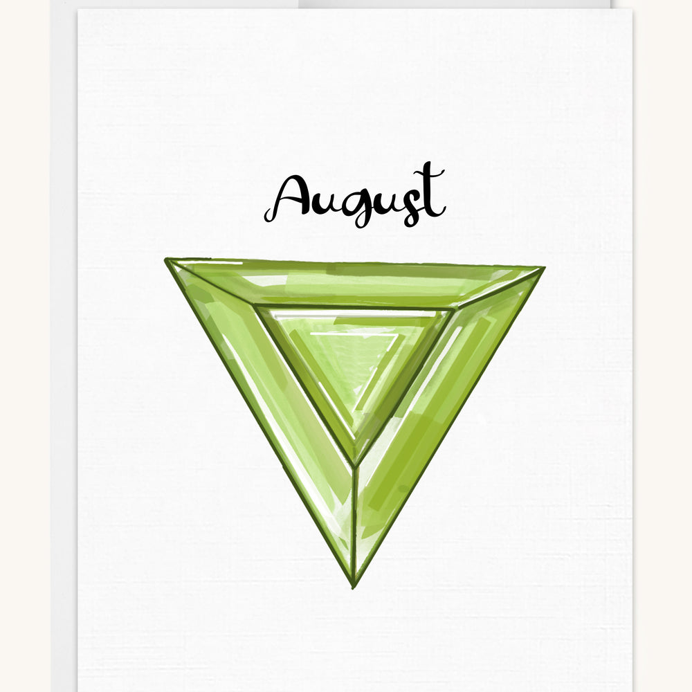 August Birthstone Card - Peridot