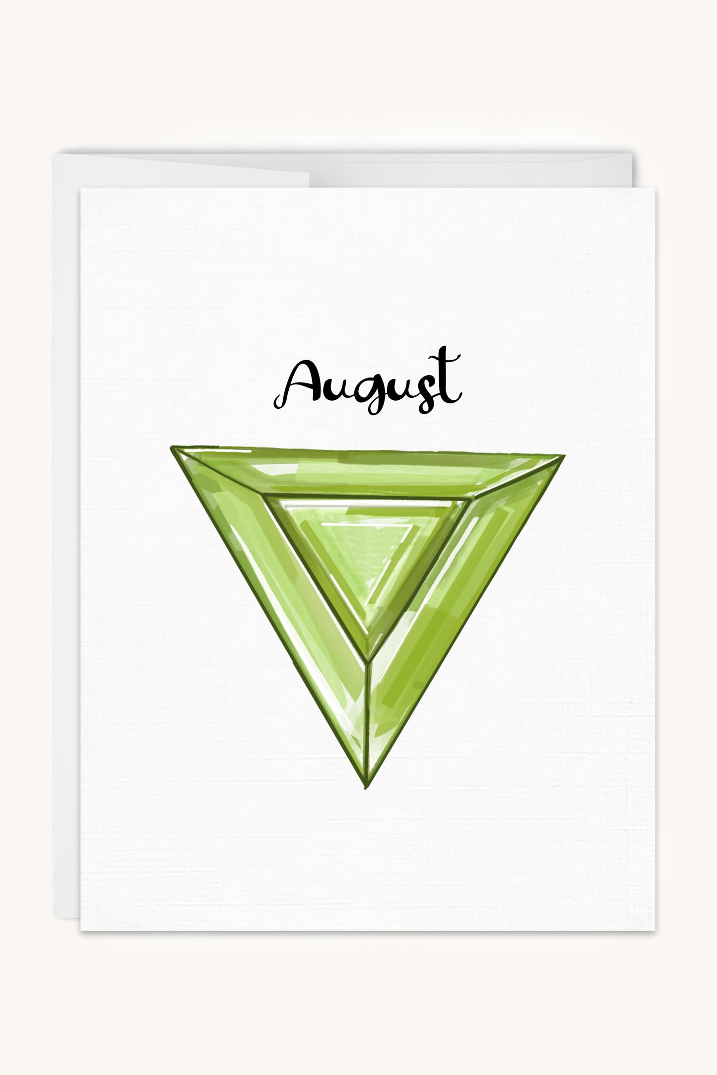 August Birthstone Card - Peridot