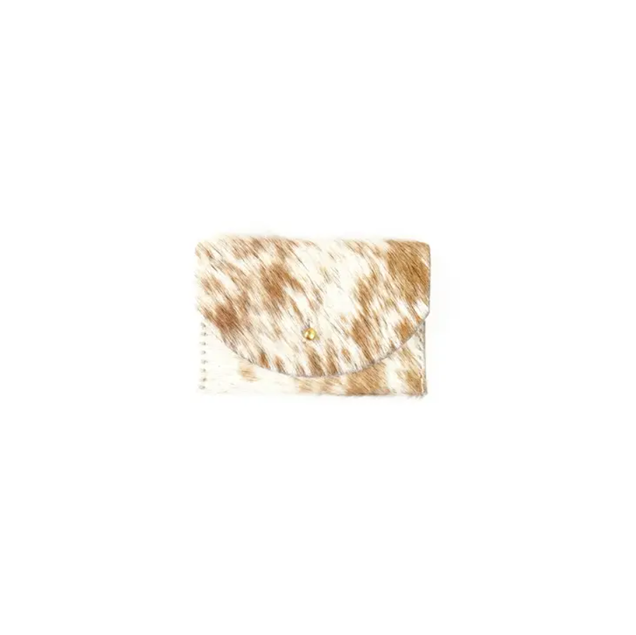 Caramel Hair on Hide Speckled Cardholder