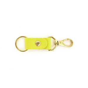 Chartreuse Leather Keychain