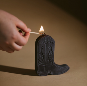 Cowboy Boot Nashville Shape Candles in Midnight