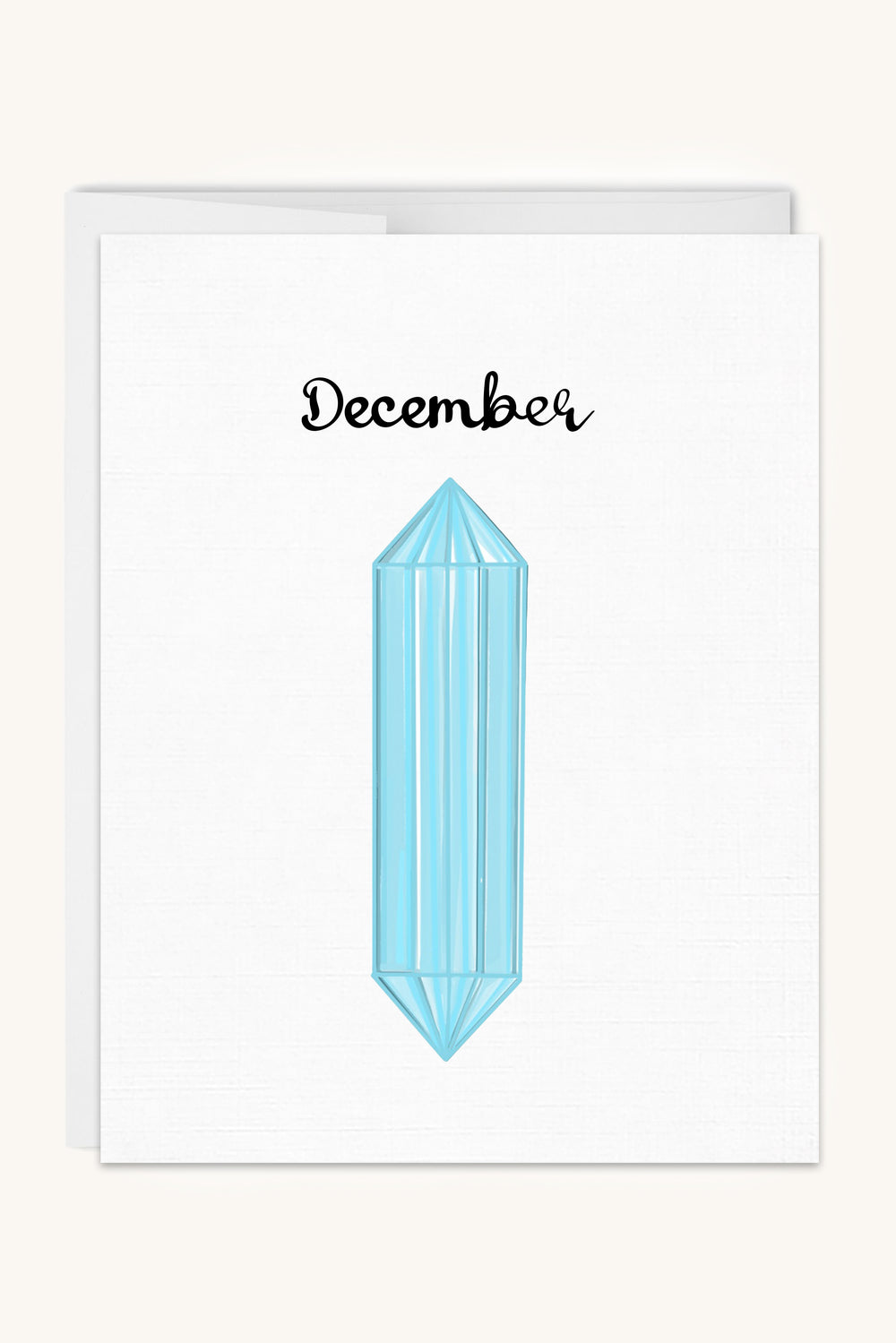 December Birthstone Card - Blue Topaz