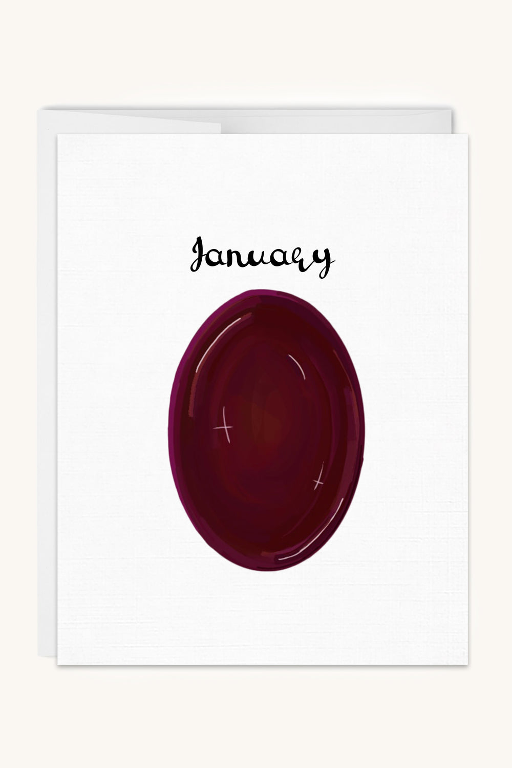 January Birthstone Card - Garnet