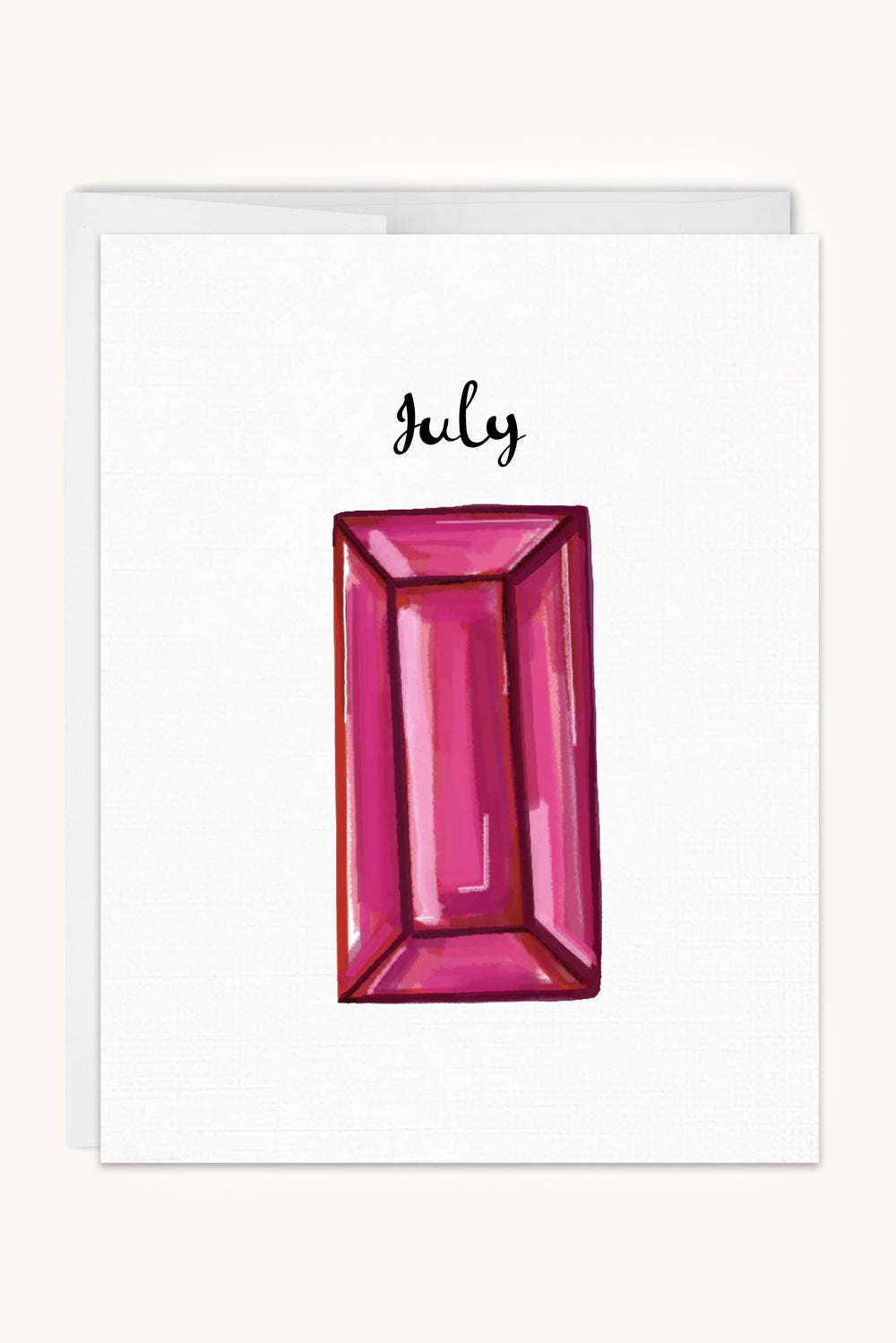 July Birthstone Card - Ruby