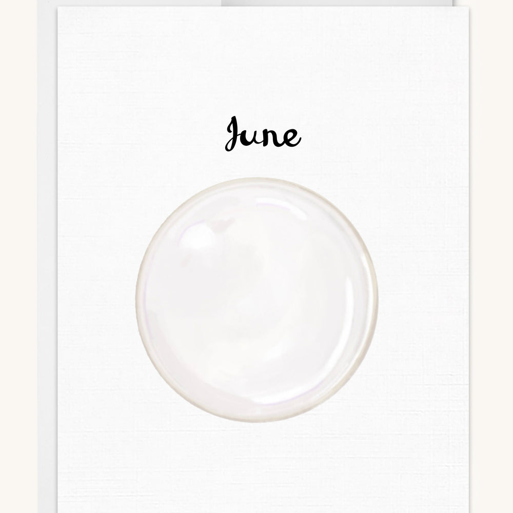 June Birthstone Card - Pearl