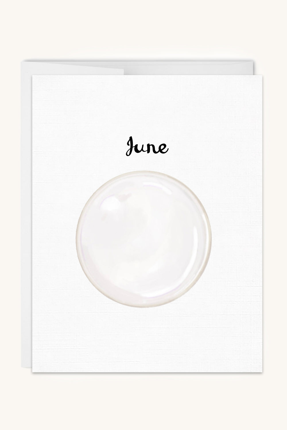 June Birthstone Card - Pearl