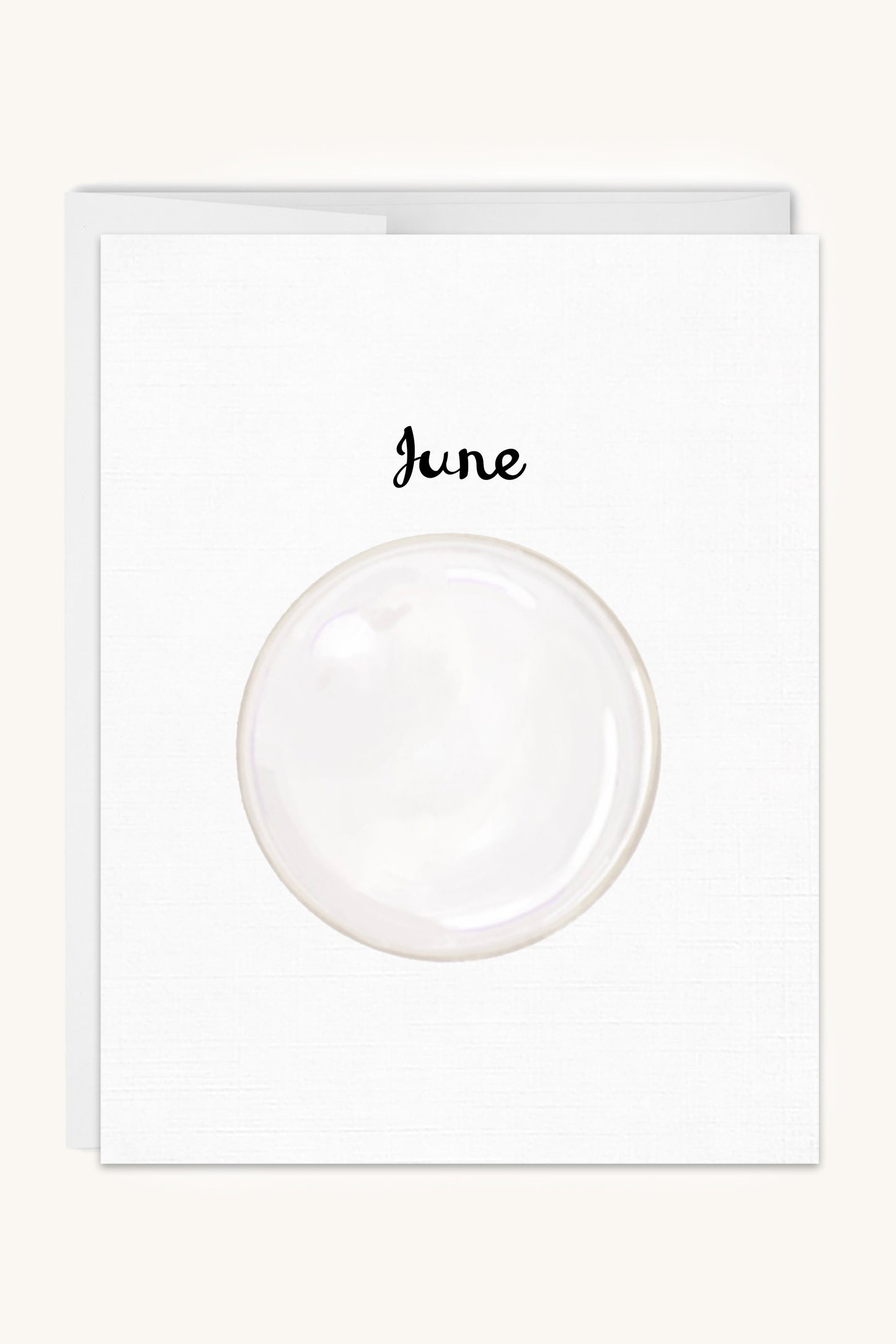 June Birthstone Card - Pearl