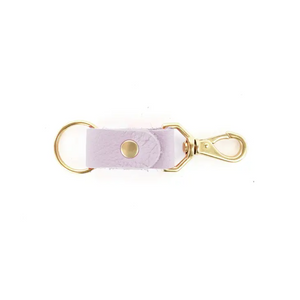 Light Lilac Leather Keychain