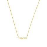 14k gold dainty mama necklace for moms