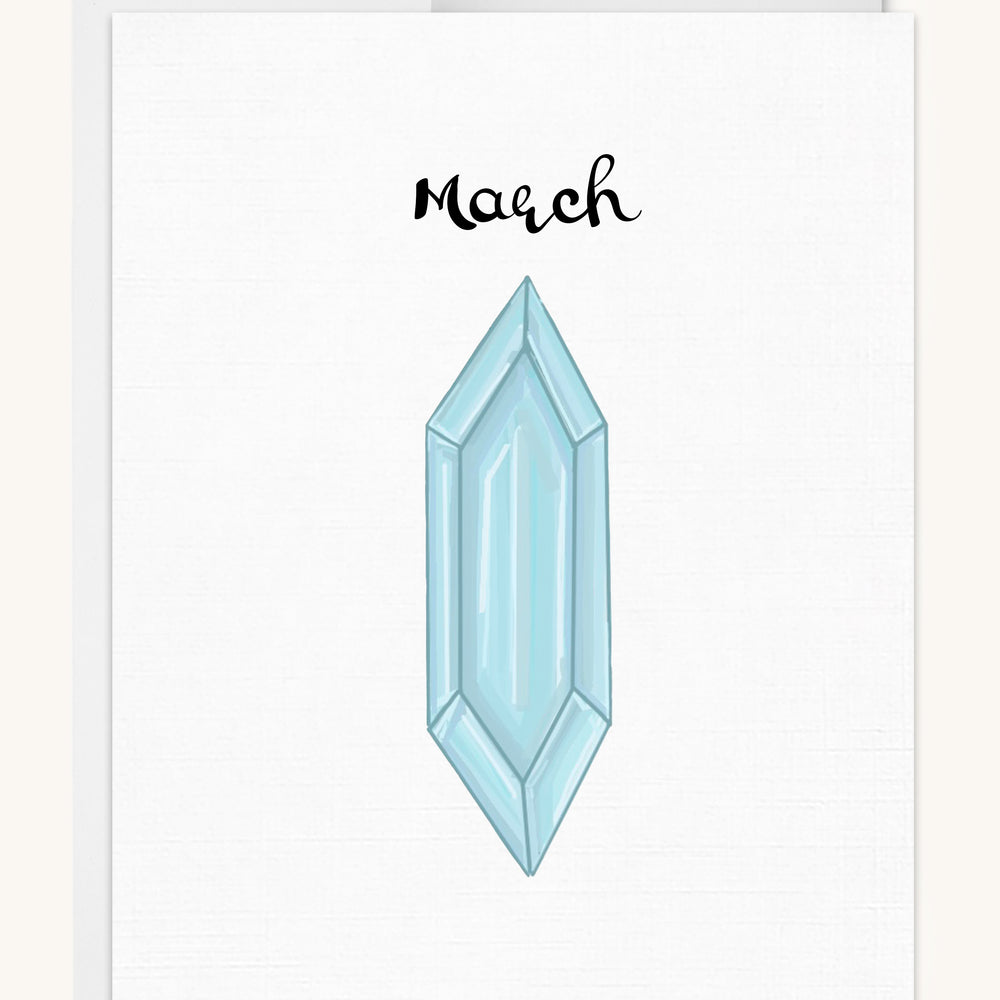 March Birthstone Card - Aquamarine