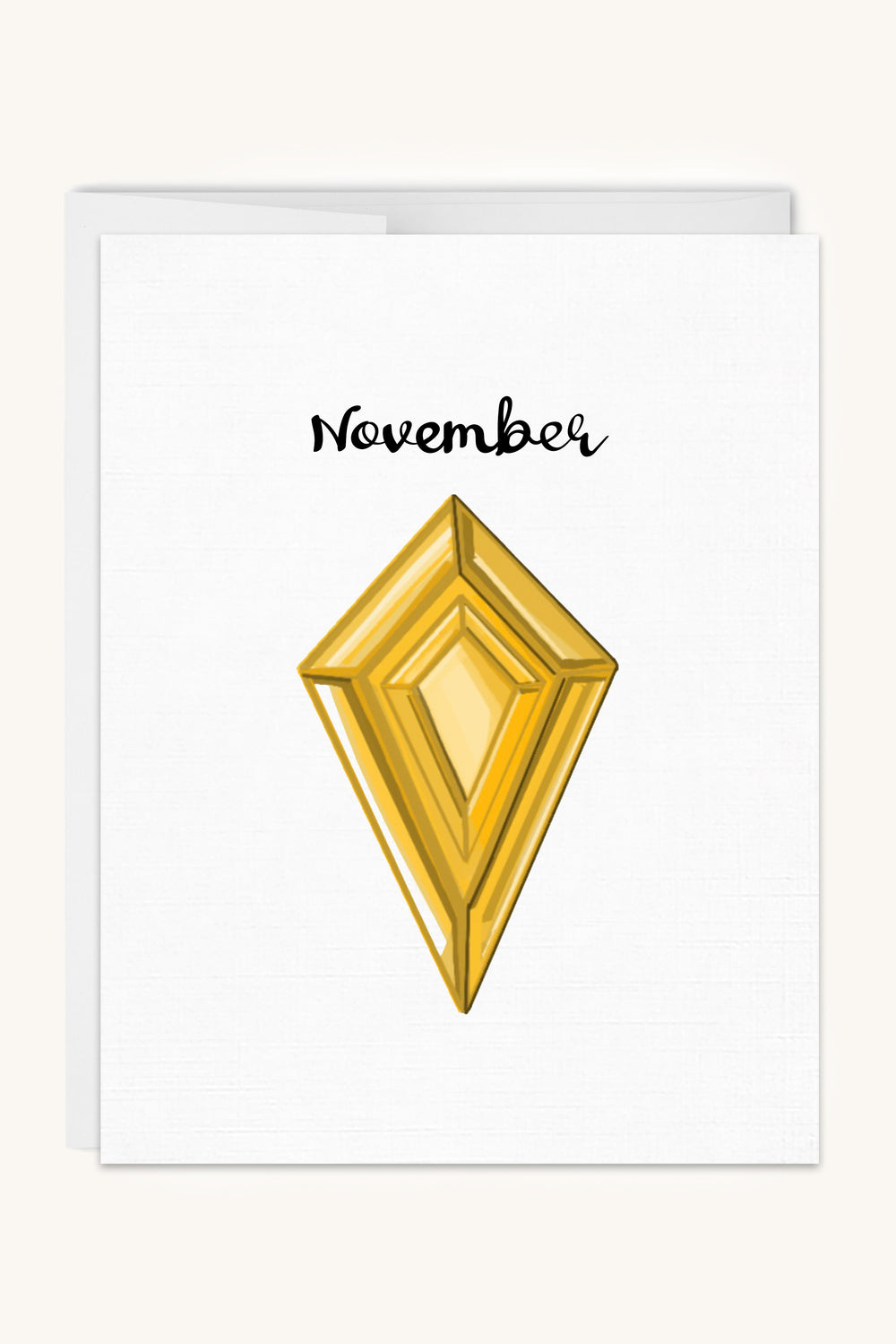 November Birthstone Card - Citrine