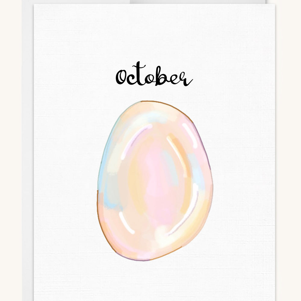 October Birthstone Card - Opal