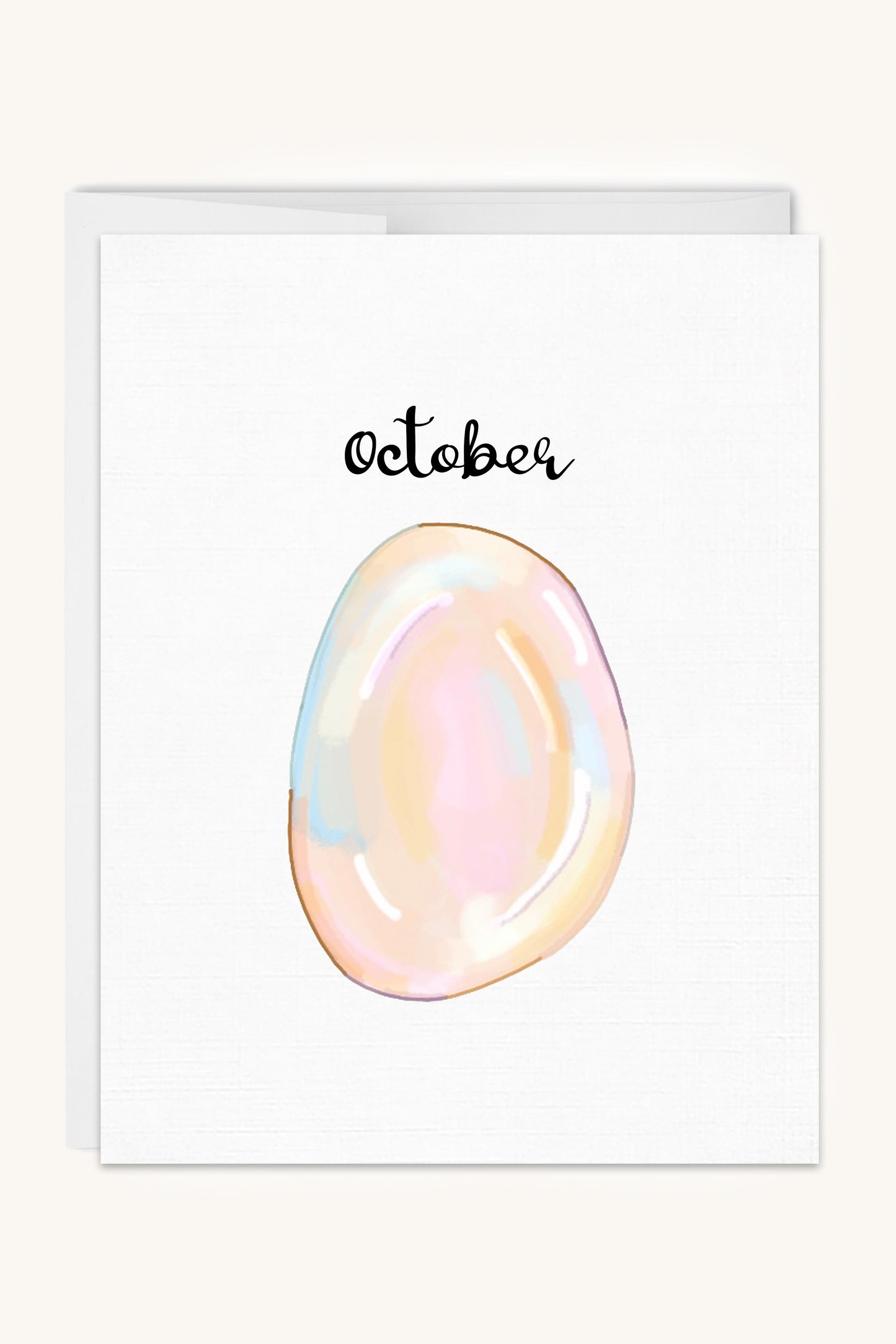 October Birthstone Card - Opal