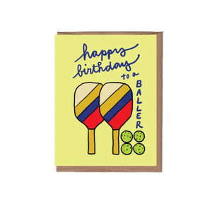 Pickleball Birthday Card