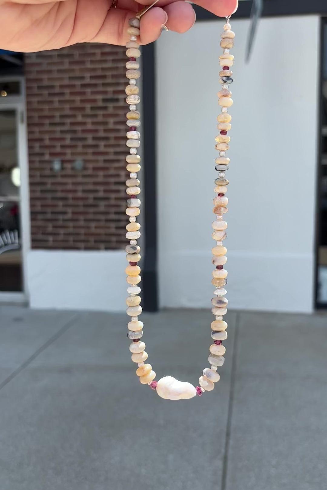 video of australian opal baroque pearl necklace sierra winter