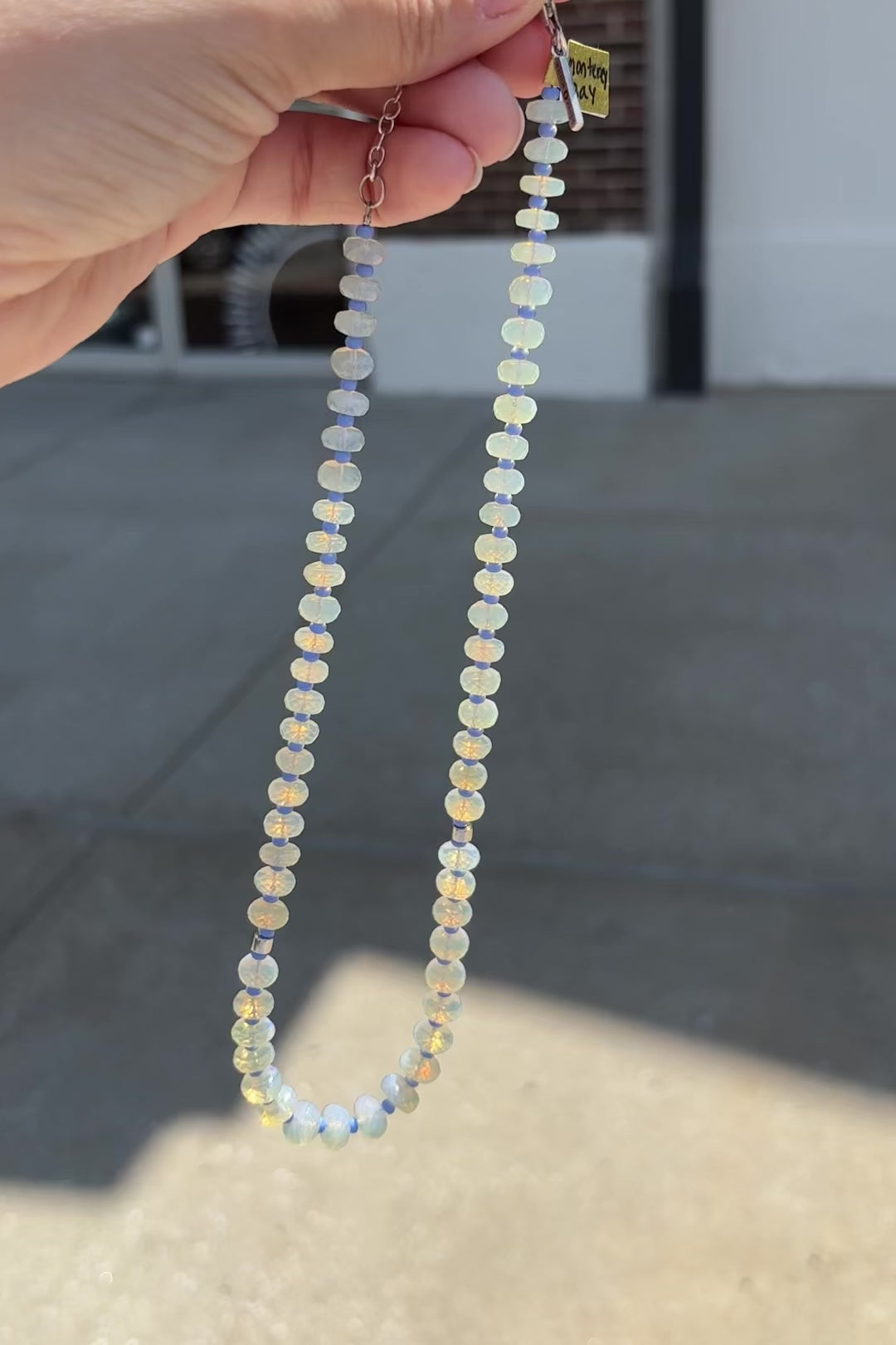 video of australian opal periwinkle necklace sierra winter