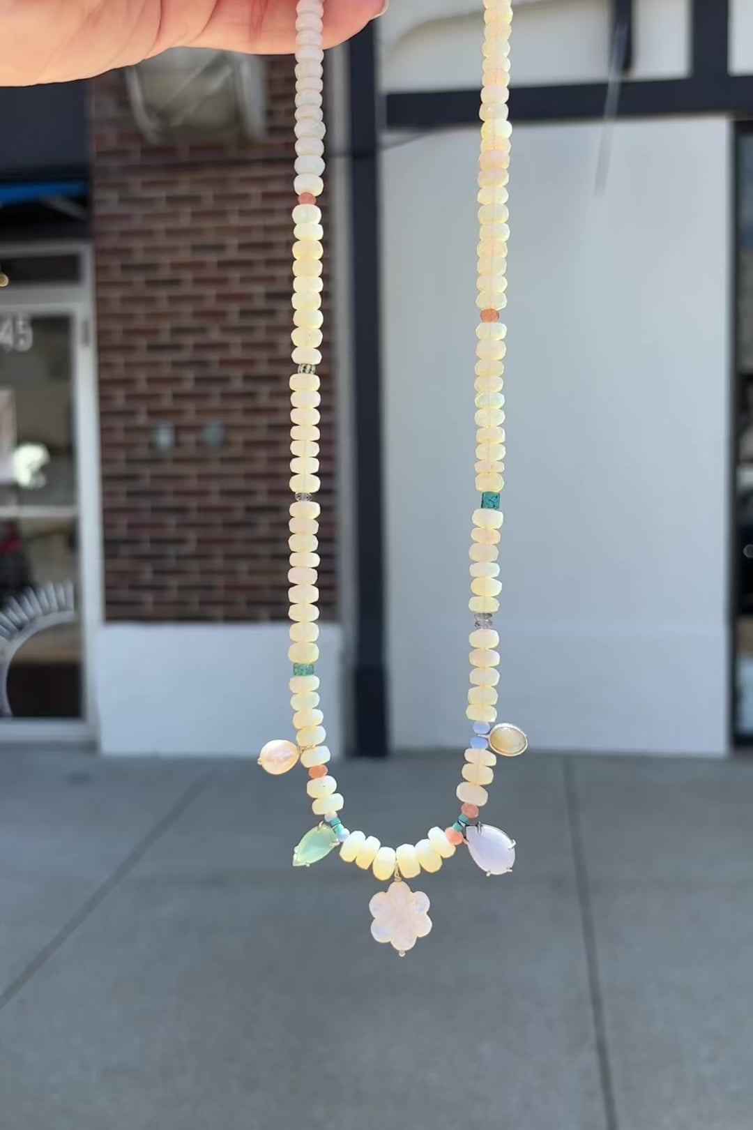 video of australian opal charm necklace sierra winter