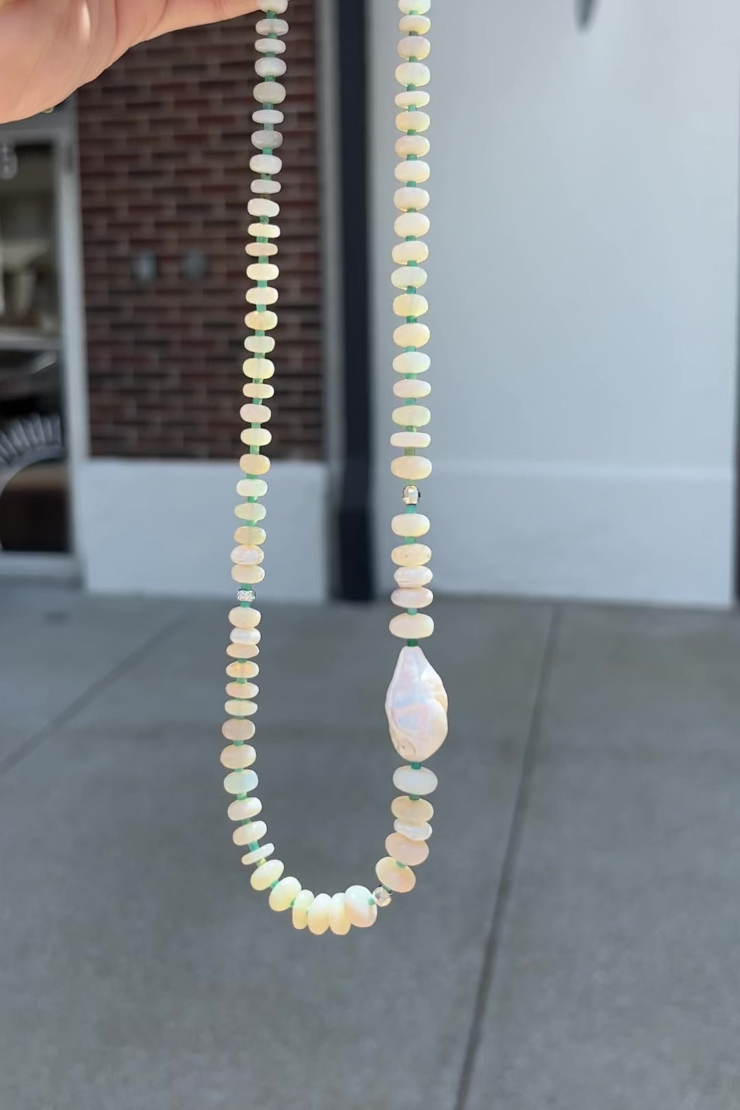 video of australian opal baroque pearl necklace sierra winter