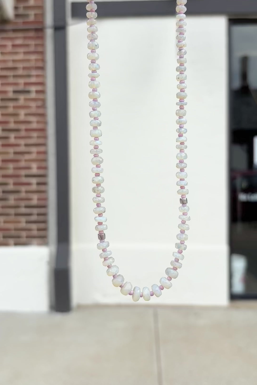 australian opal pink beaded necklace sierra winter