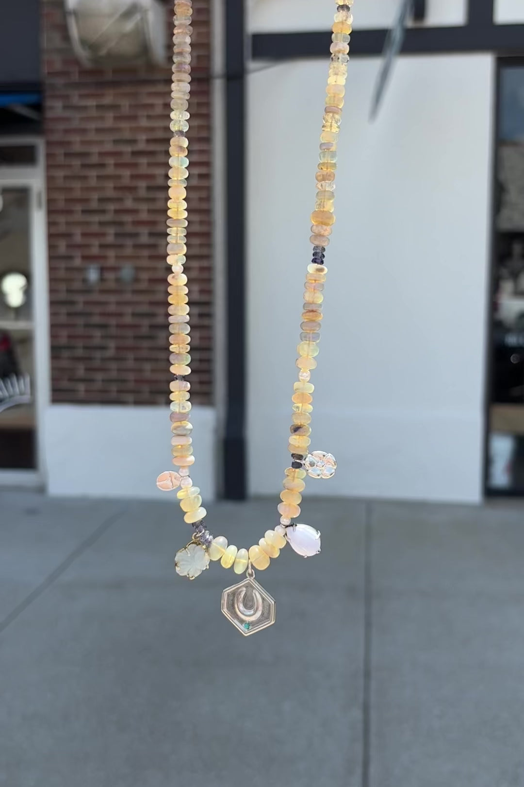 video of australian opal charm necklace sierra winter