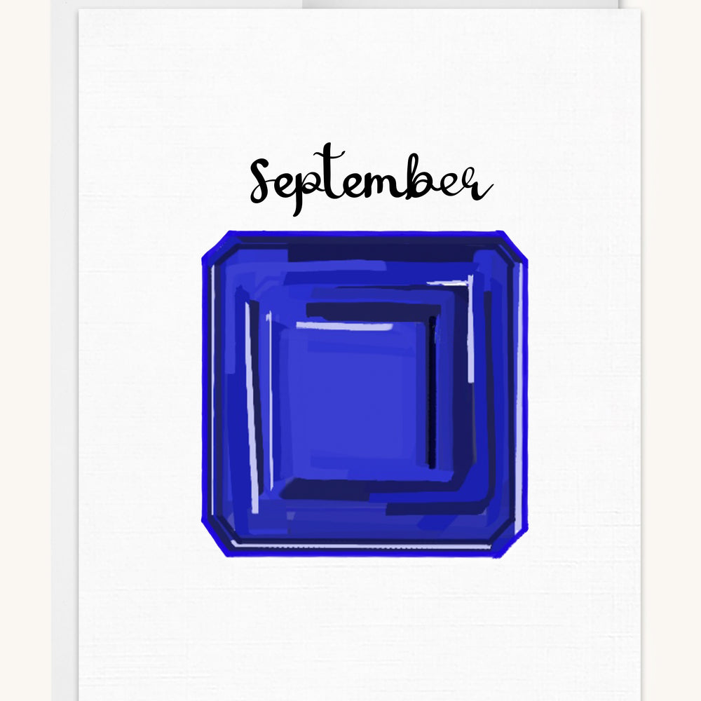 September Birthstone Card - Blue Sapphire