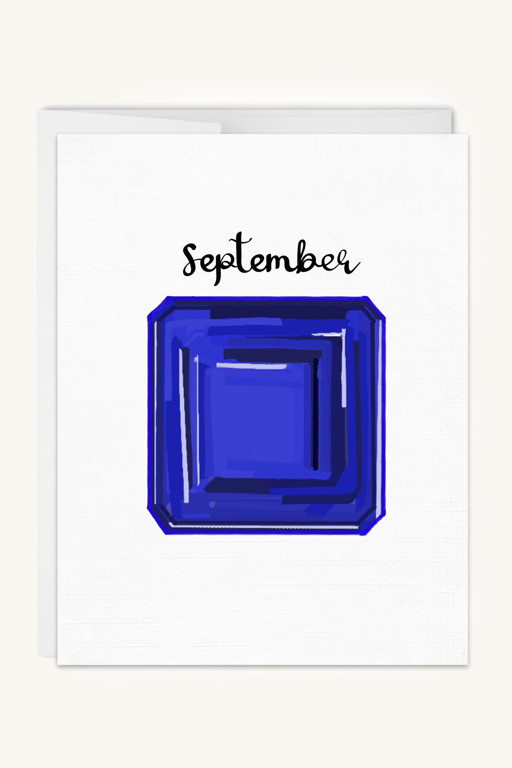 September Birthstone Card - Blue Sapphire