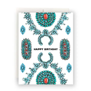 Turquoise Jewels Birthday Card