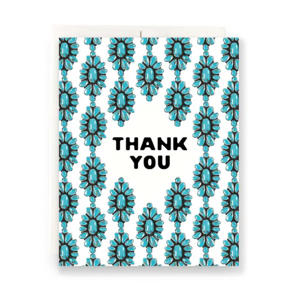 Turquoise Thank You Card